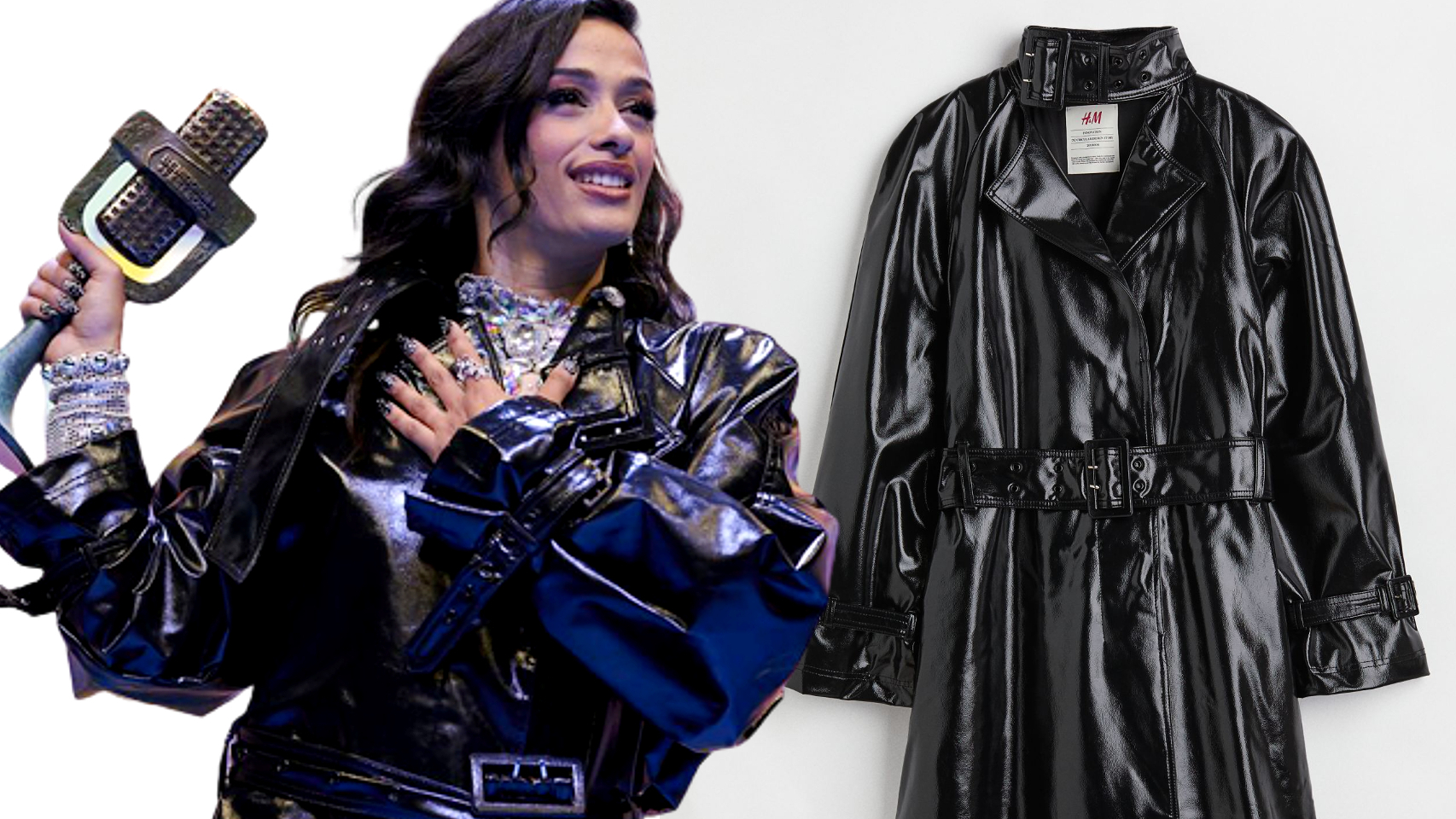 Chanel Terrero lució su gabardina de H&M en el BenidormFest.