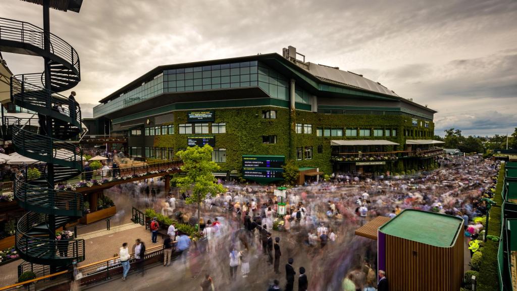 Vista exterior de las instalaciones del All England Club de Londres donde se disputa Wimbledon