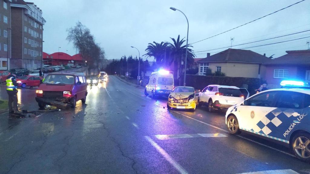 Accidente múltiple esta mañana en A Barcala