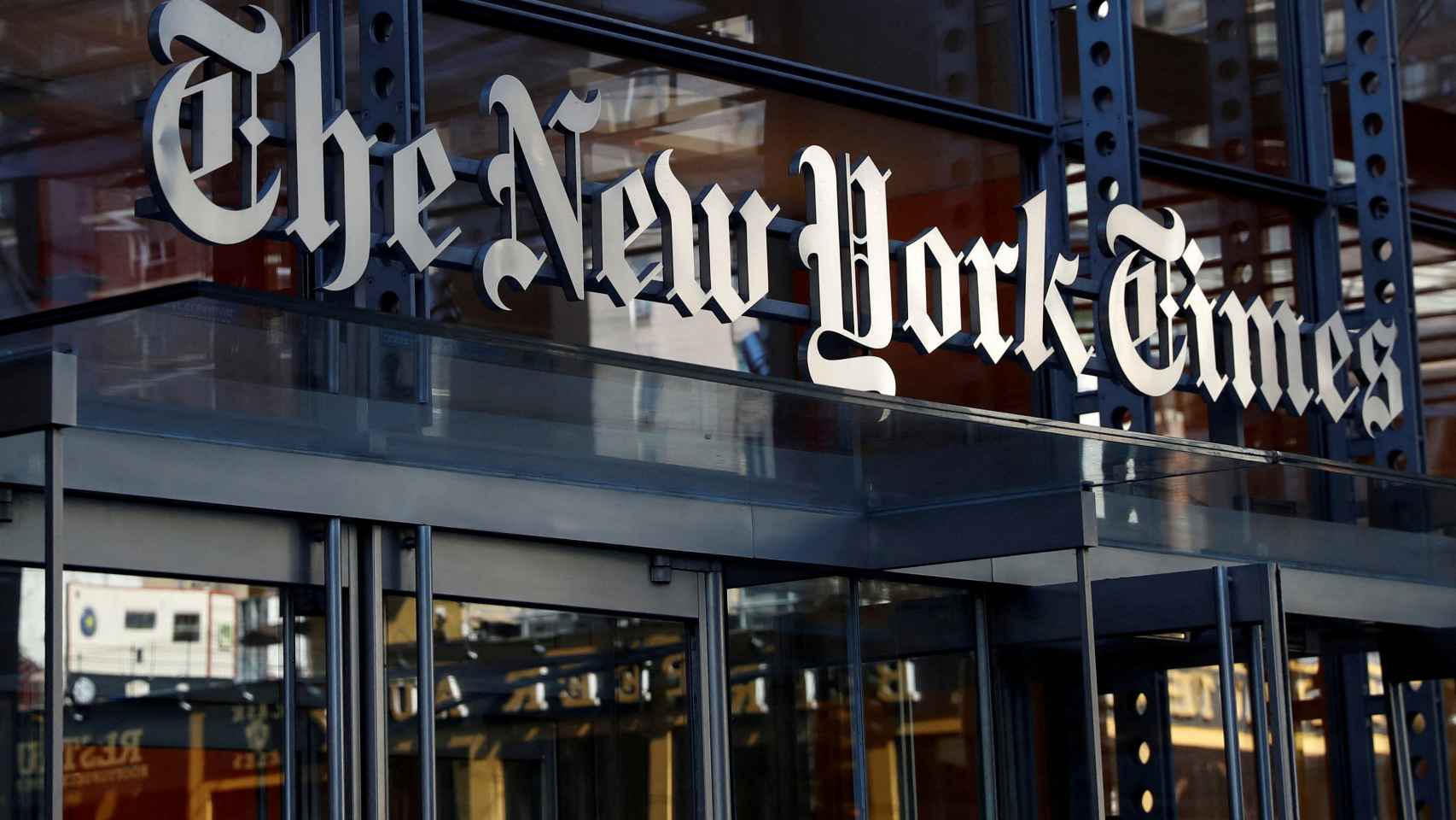 La entrada de las oficinas del 'New York Times'.