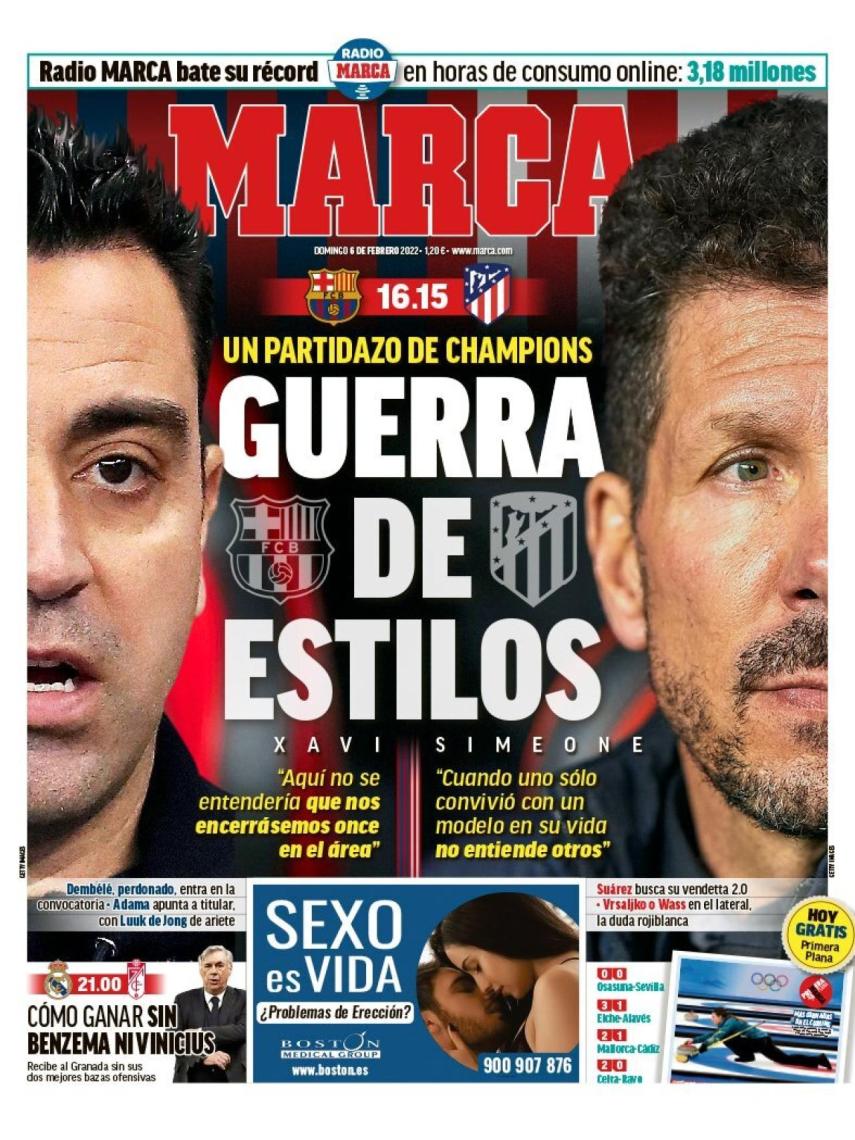 La portada del diario MARCA (06/02/2021)