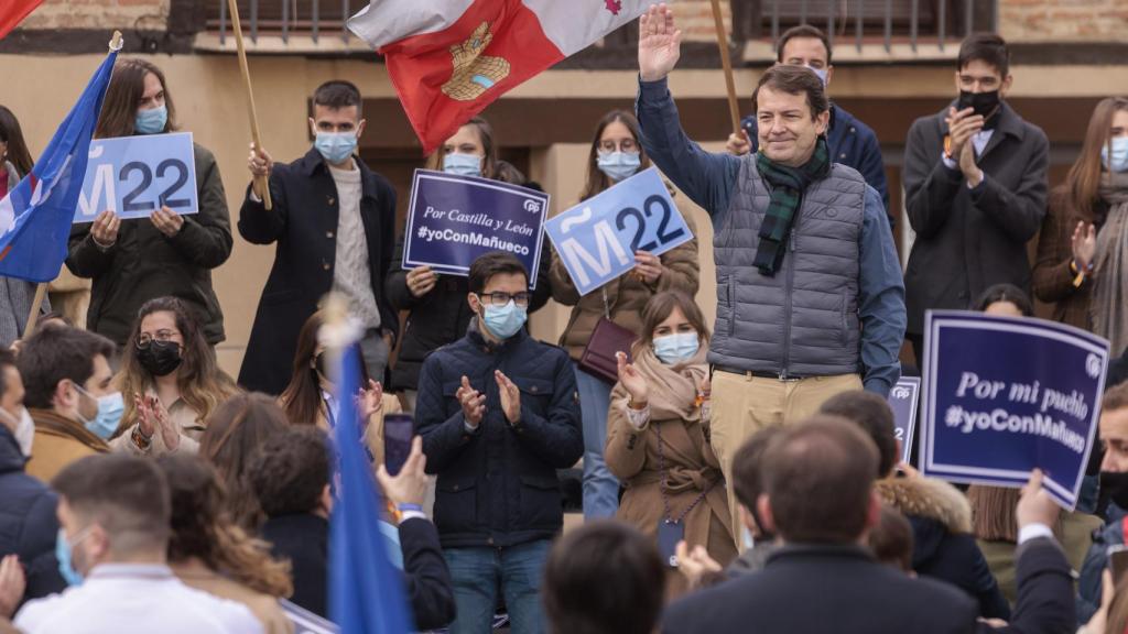 Mañueco en el acto en Segovia