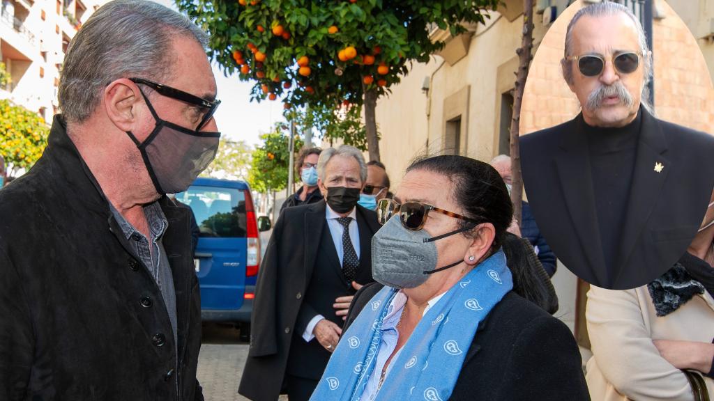 Pascual González en montaje de EL ESPAÑOL junto a Carlos Herrera y María del Monte.