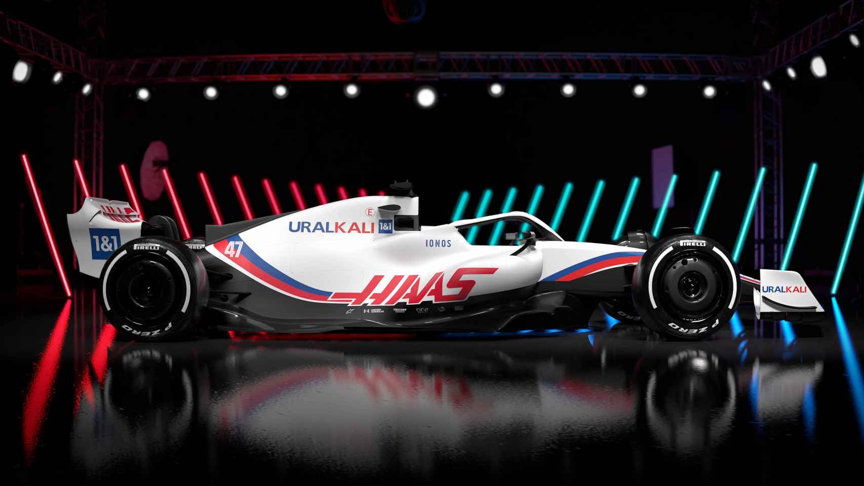 El coche de Nikita Mazepin para la temporada 2022.