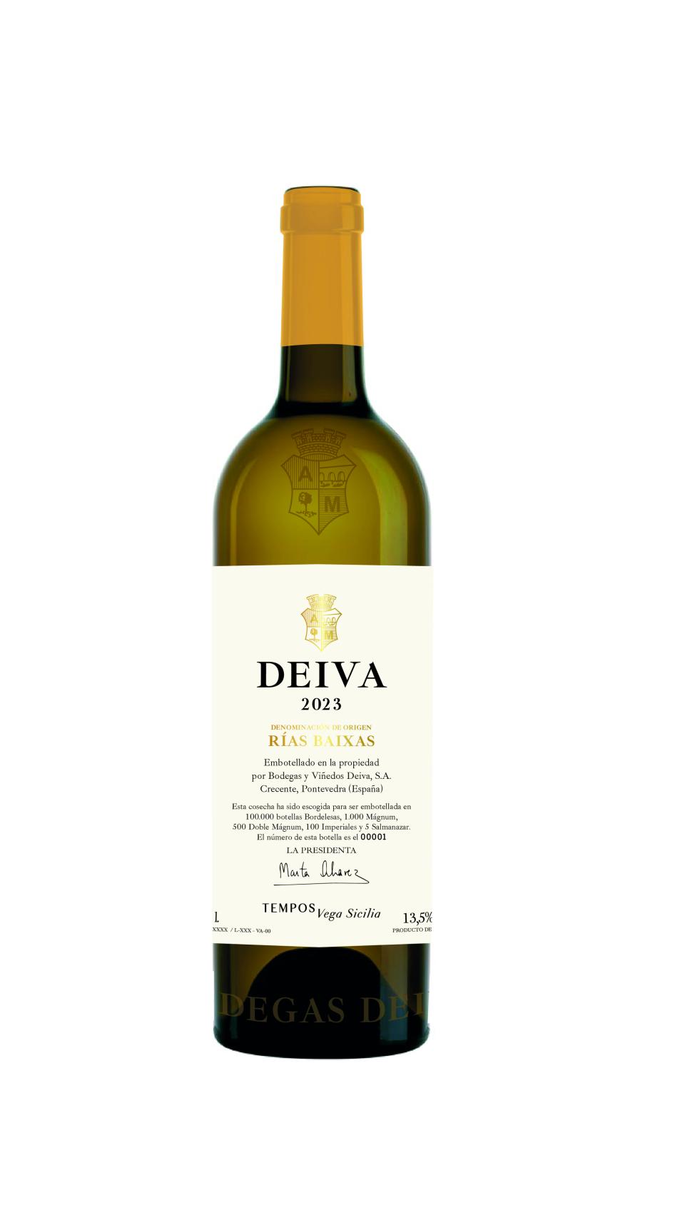 Así será la botella de Deiva, el albariño de Vega Sicilia elaborado en Galicia