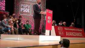 Juan Riera en su intervención en el Congreso Provincial del PSOE del sábado pasado.