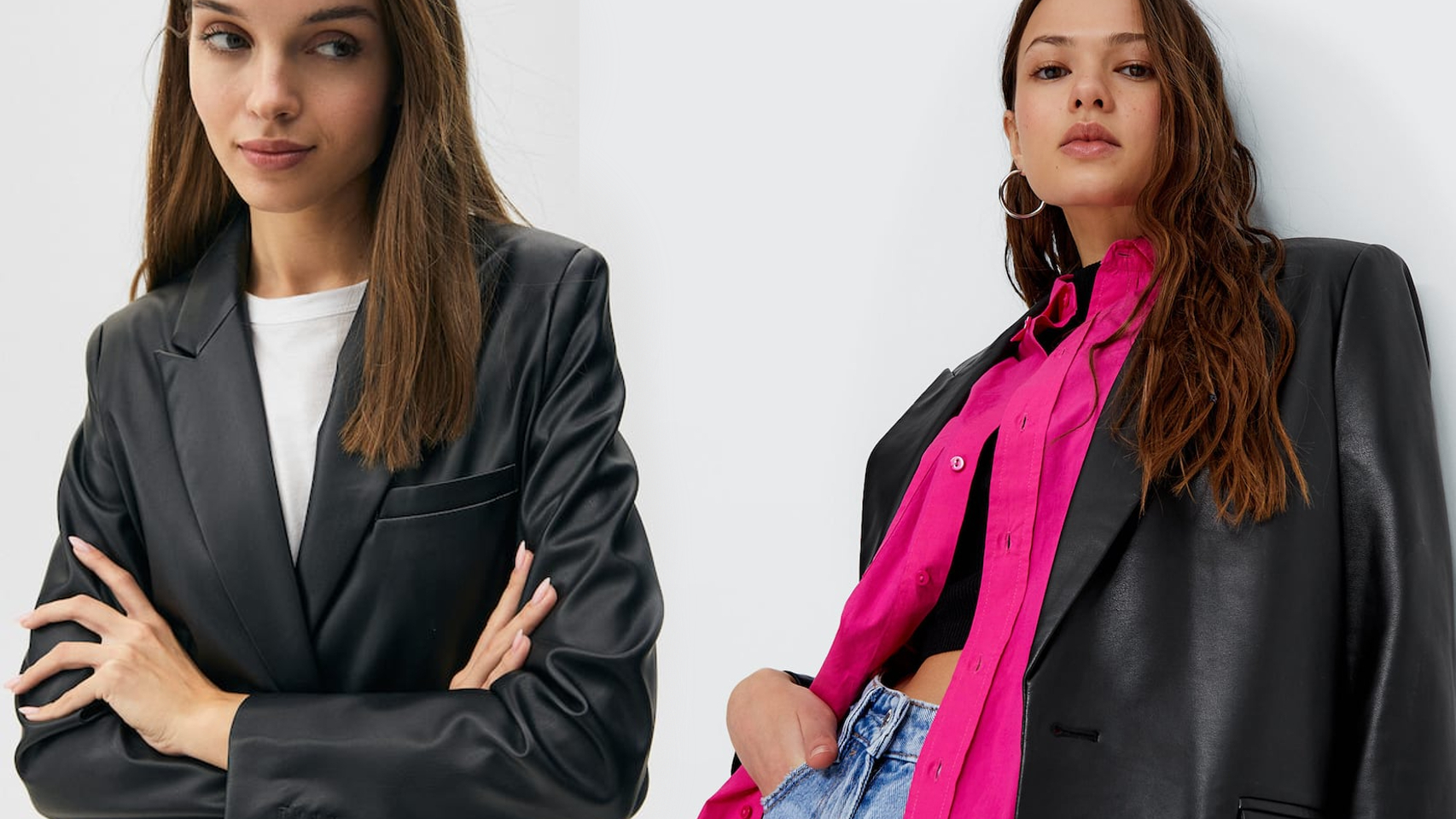 La 'blazer' de falsa piel de Stradivarius y la de Pull&Bear son las más deseadas del momento.