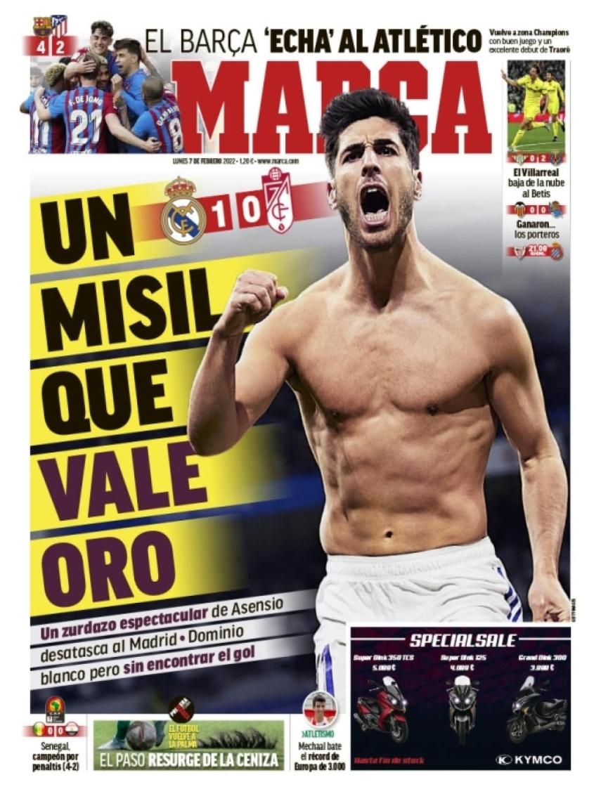 La portada del diario MARCA (07/02/2022)