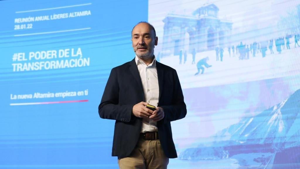 Francesc Noguera, consejero delegado de Altamira doValue, durante la presentación del plan estratégico.