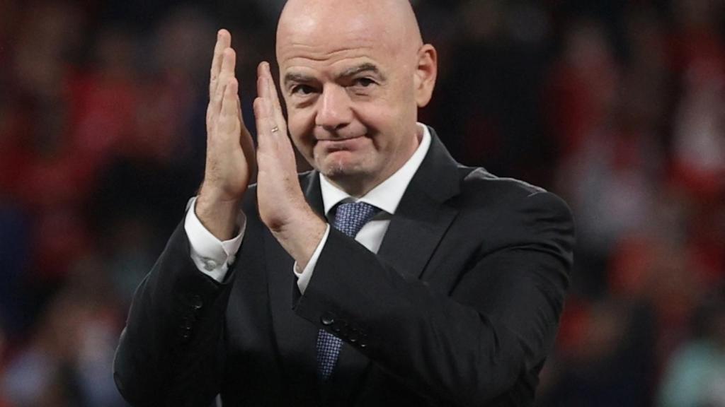 Gianni Infantino, durante la final de la Supercopa de África.