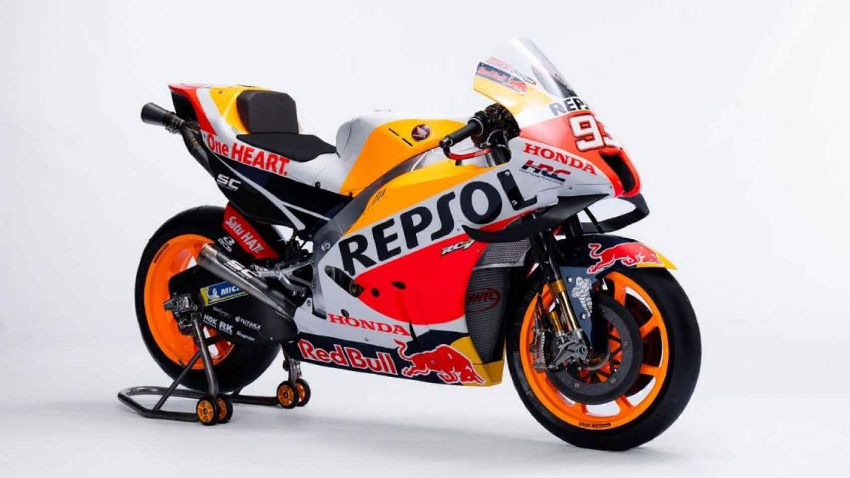 La RC213V de Honda que conducirá Marc Márquez en el Mundial de MotoGP 2022.