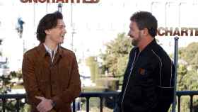 Tom Holland y Antonio Banderas, en el estreno de 'Uncharted'.