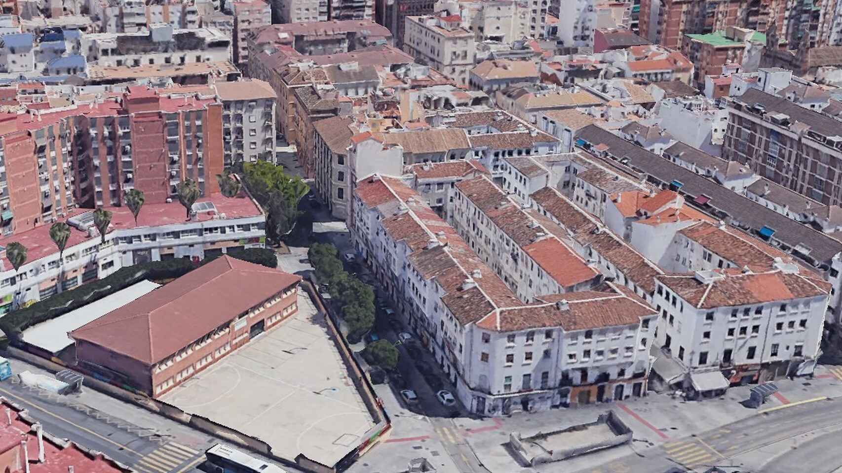 Imagen de los edificios afectados por la última gran operación inmobiliaria de Málaga.
