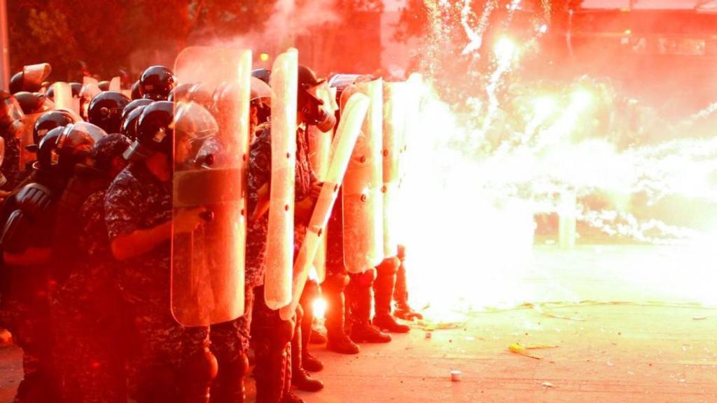 Protestas en Beirut.