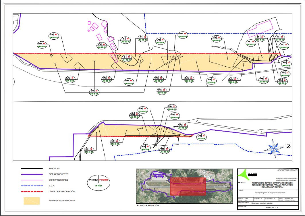 Imagen del Proyecto Básico para la expropiación de los terrenos elaborado por AENA.