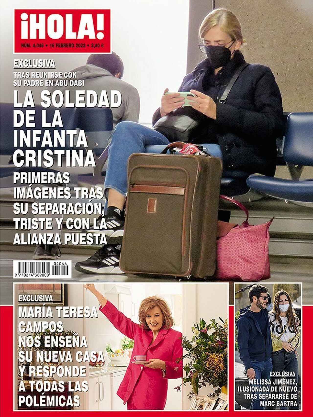 La infanta Cristina protagoniza la portada de la revista '¡Hola!'.