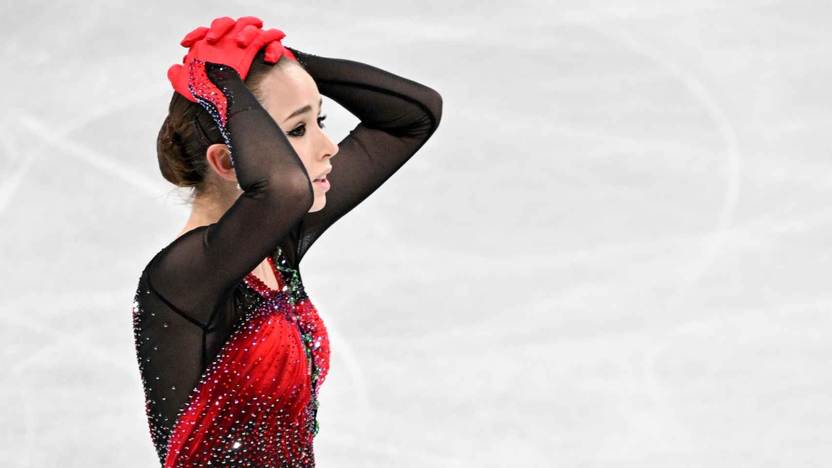 Kamila Valieva, tras su prueba en los Juegos Olímpicos de Invierno de Pekín 2022.