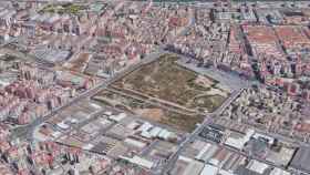 Vista aérea de los terrenos de Repsol, en Málaga.