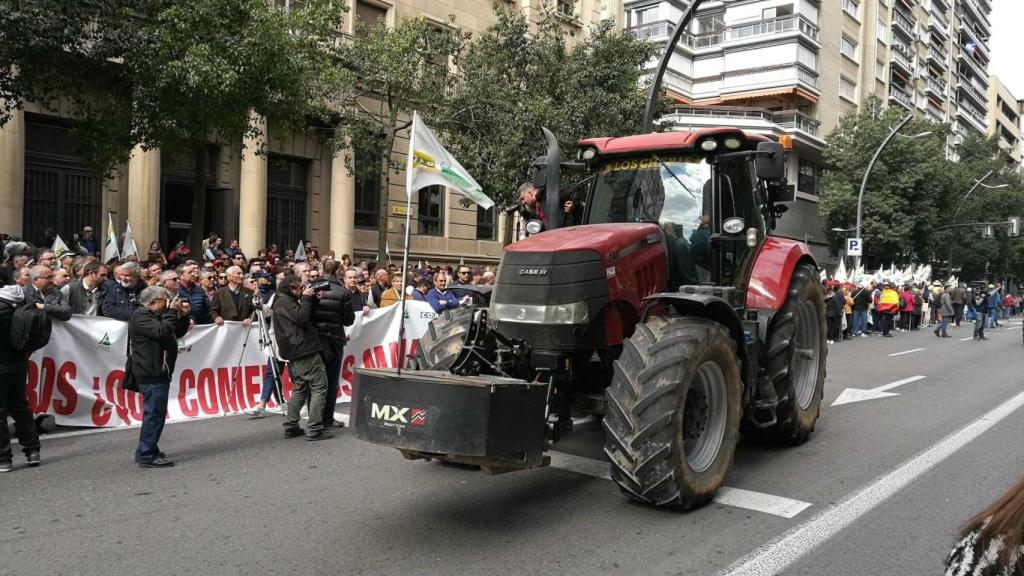 Imagen difundida por Coag durante la última tractorada que tuvo lugar en Murcia.