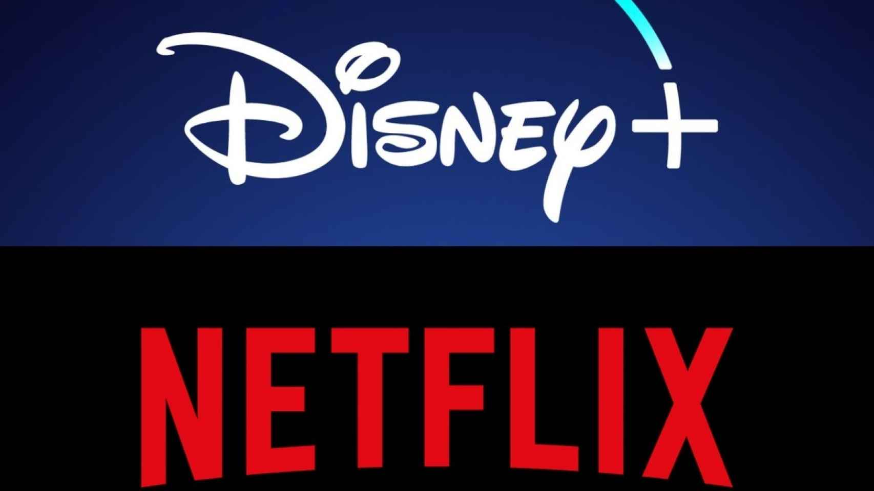 Imagen de los logos de Disney+ y Netflix.