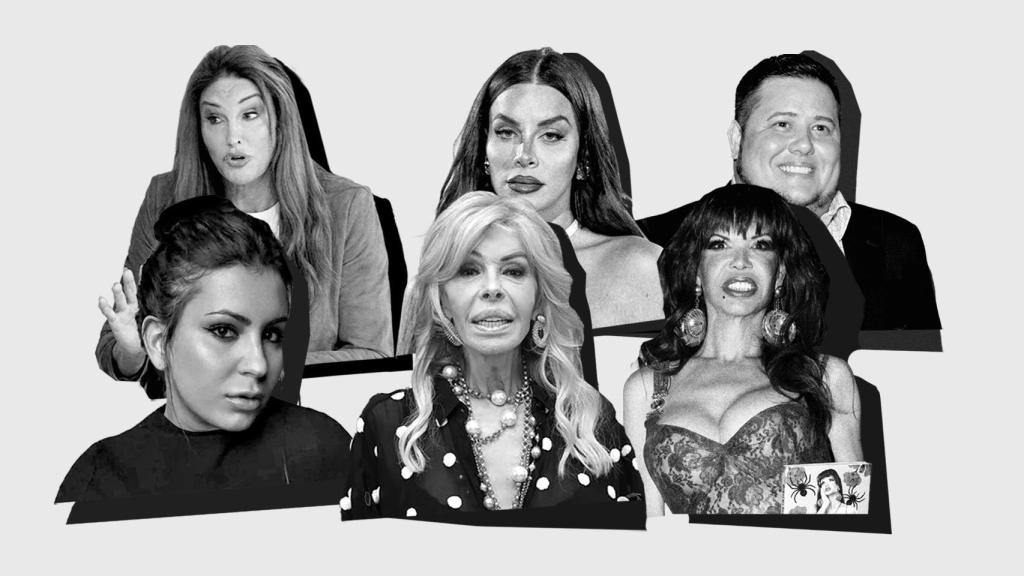 Arriba, de izq. a derecha: Caitlyn Jenner, Jedet, Chaz Bono. Abajo: Daniela Requena, Bibiana Fernández y La Veneno.