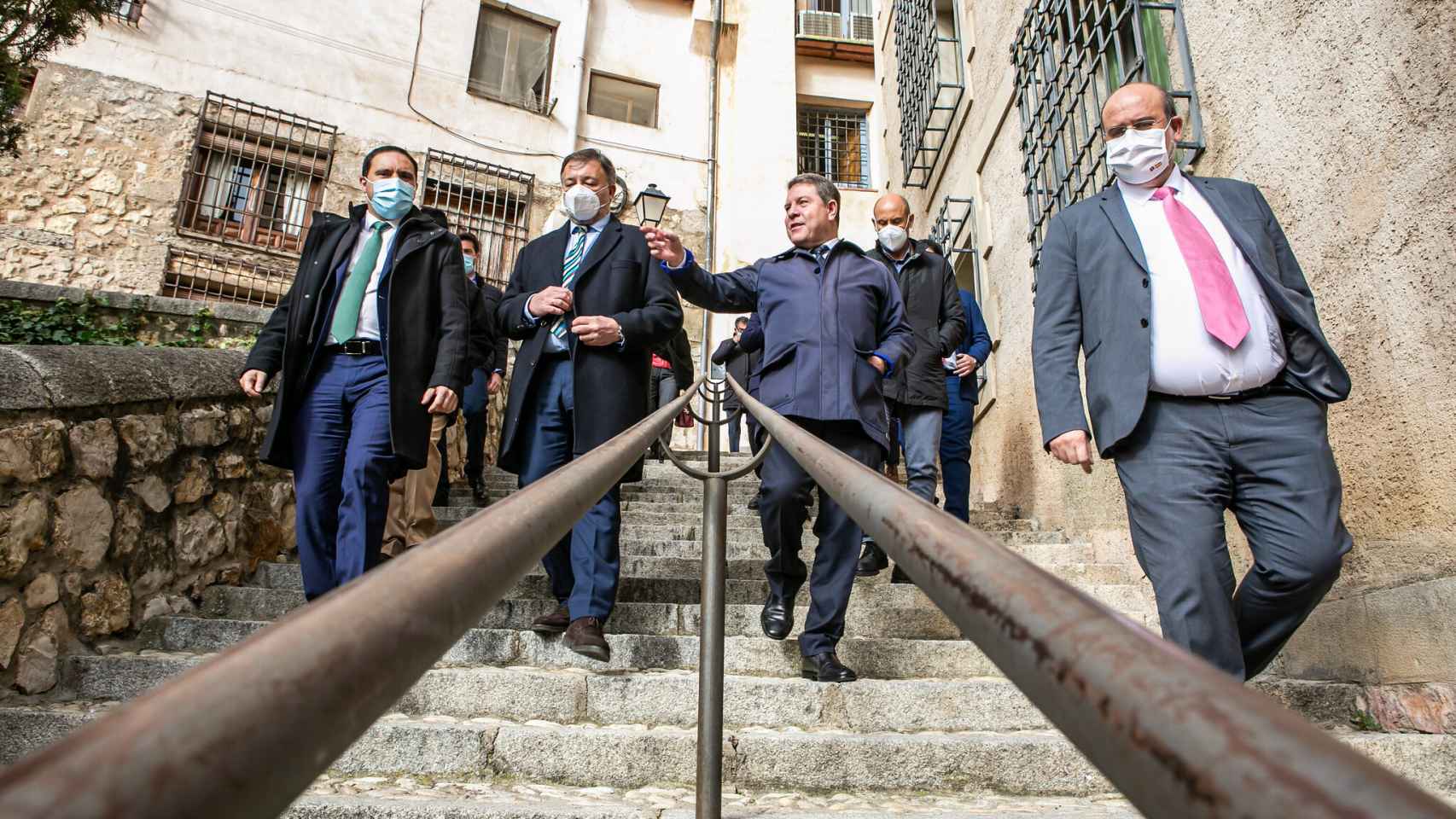 Otro momento de la visita del presidente Emiliano García-Paga este viernes a Cuenca