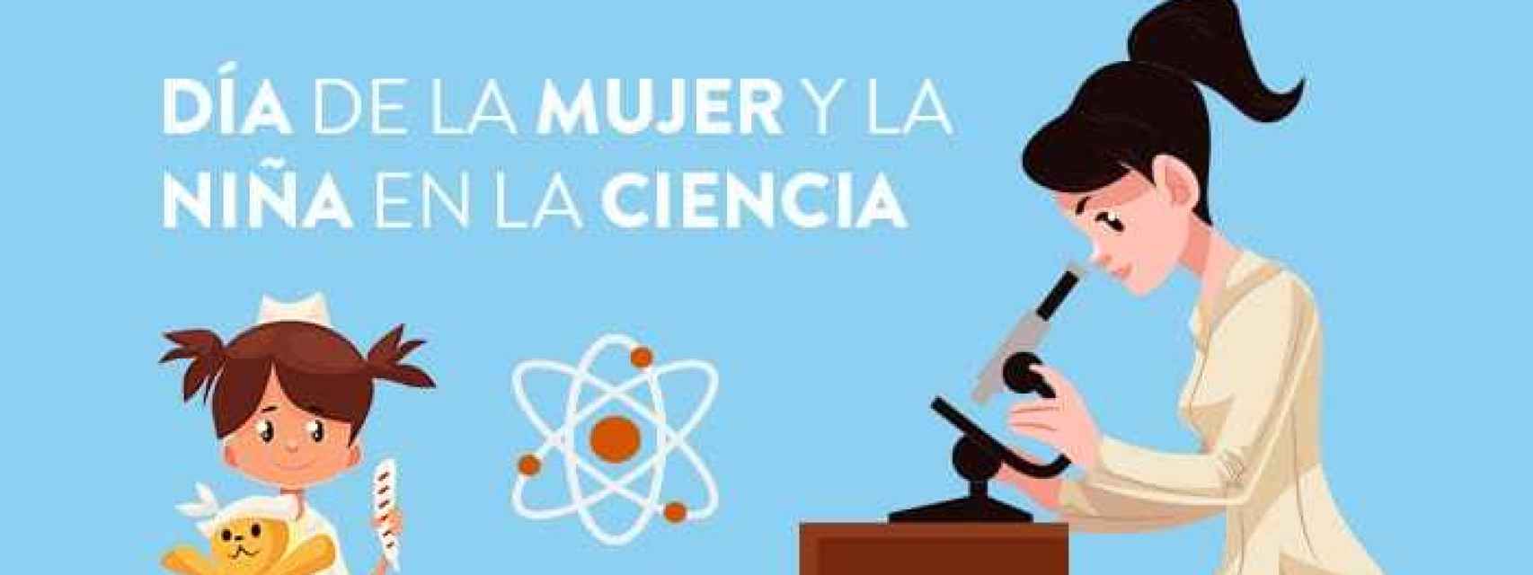 Imagen promocional del Dia de la Mujer y la Niña en la Ciencia