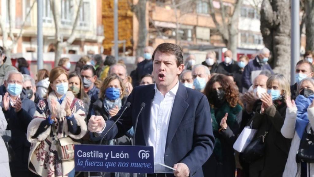 Mañueco en su mitin en Palencia