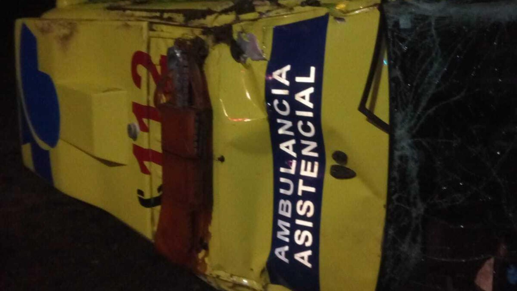 Accidente de ambulancia en Villanueva de Valrrojo