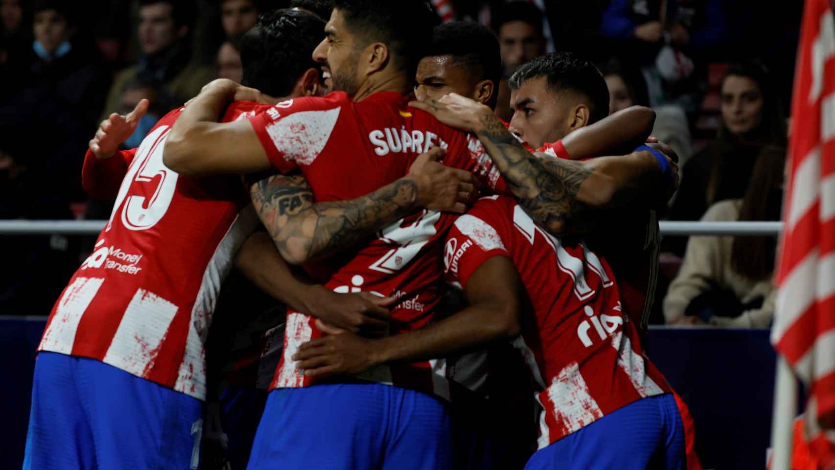 El Atlético de Madrid celebra un gol ante el Getafe