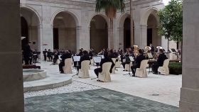 La Banda Municipal de Málaga durante un concierto.