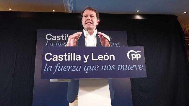 Mañueco en su primera intervención en la pasada noche electoral