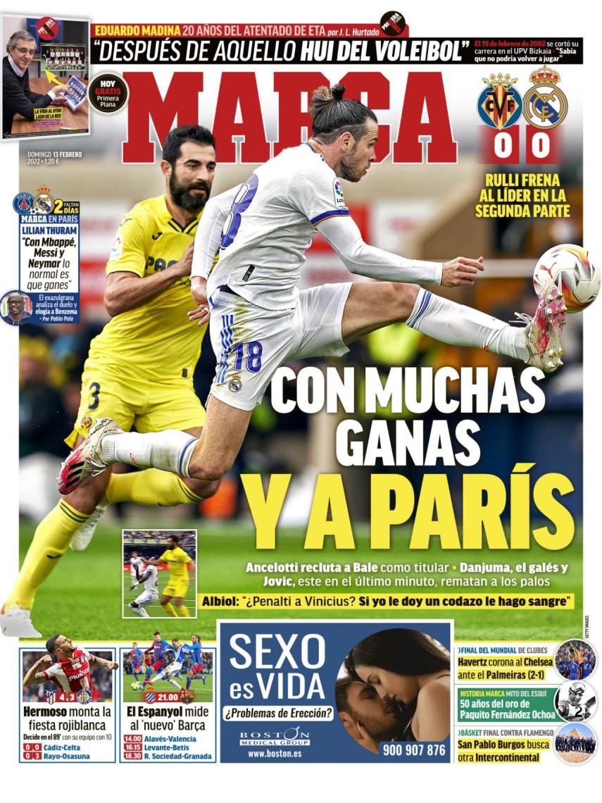 La portada del diario MARCA (13/02/2022)