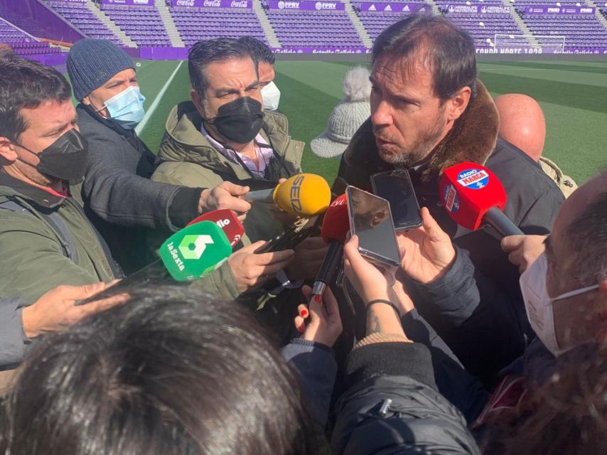 óscar Puente en el estadio José Zorrilla