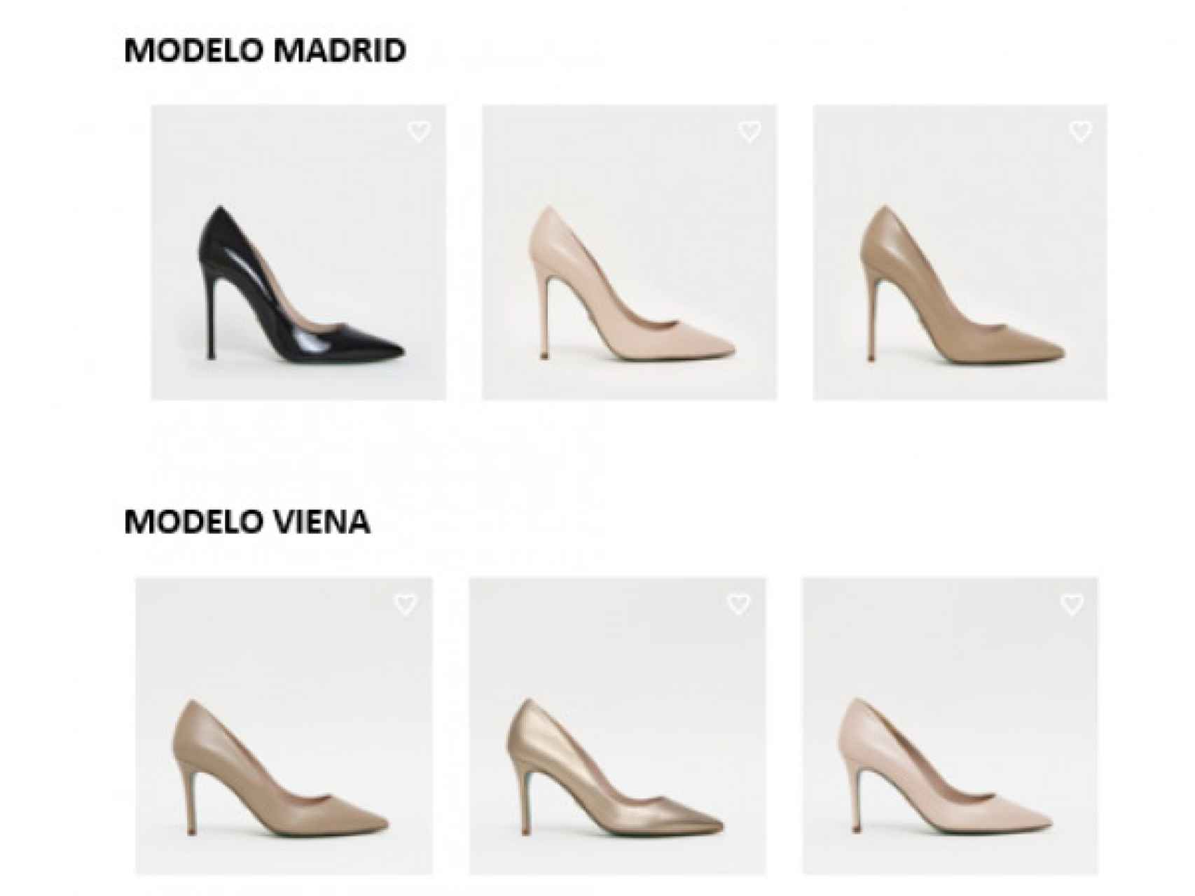 Los modelos de 'stillettos' Madrid y Viena, de la firma Omais.