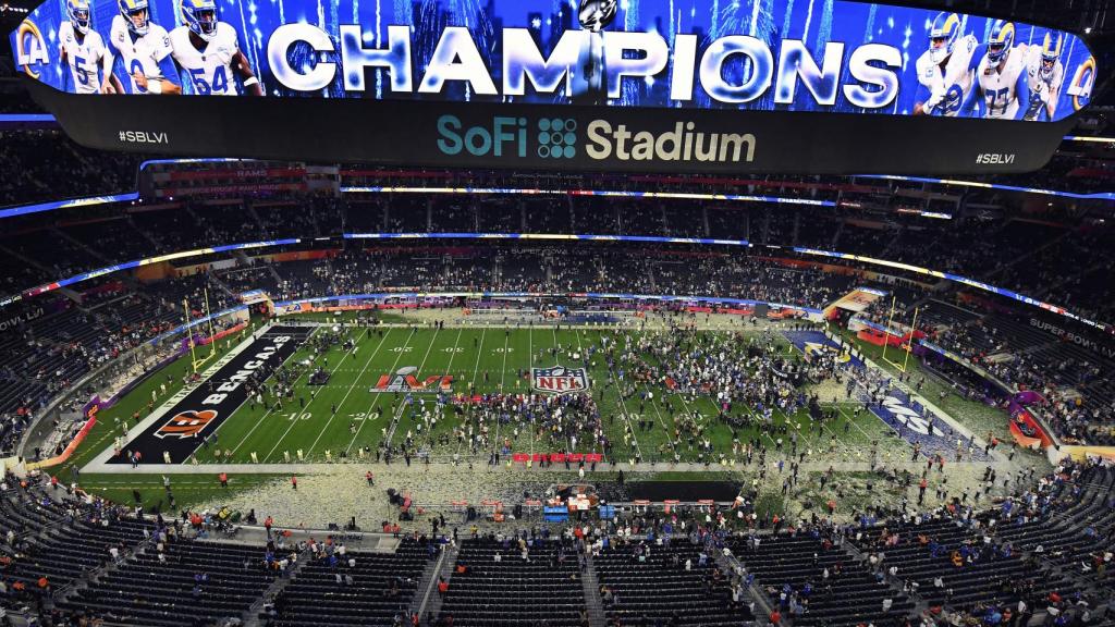 El SoFi Stadium de Los Ángeles tras la disputa de la Super Bowl LVI