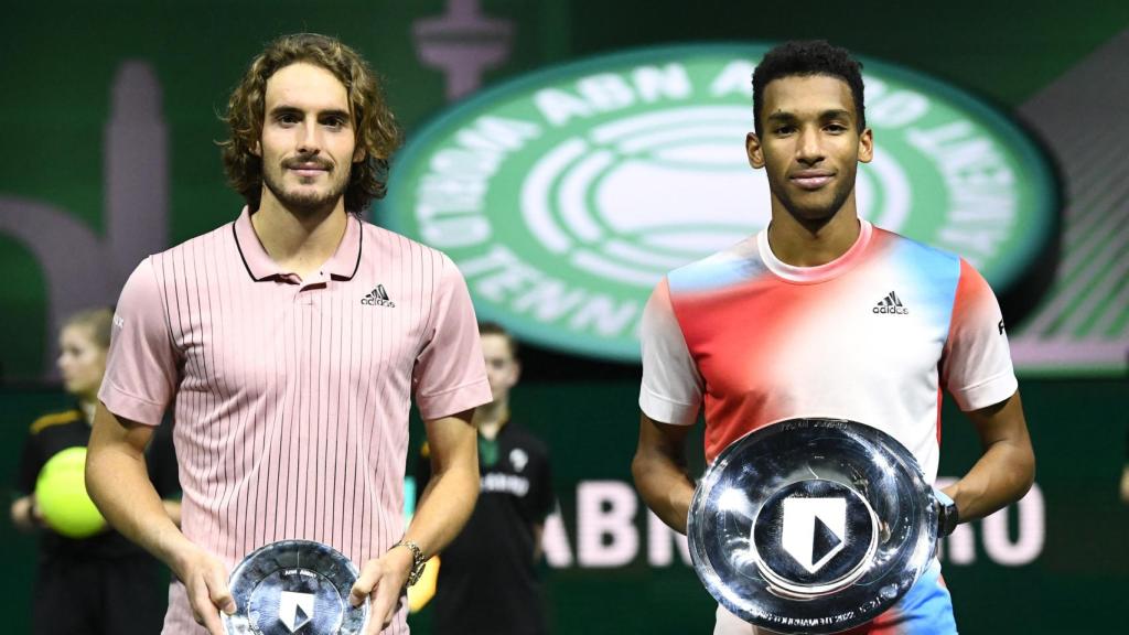 Stefanos Tsitsipas y Felix Auger-Aliassime, subcampeón y campeón en Rotterdam