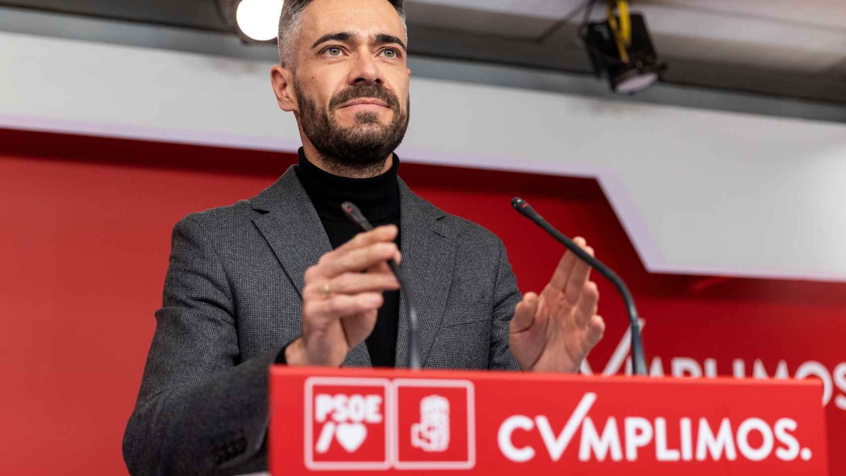 El portavoz de la Ejecutiva Federal del PSOE, Felipe Sicilia, este lunes.
