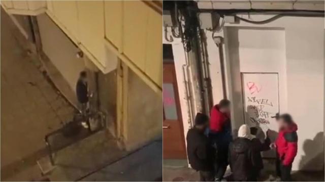 Vecinos del Orzán, en A Coruña, denuncian que la gente orina en la calle y pinta los muros