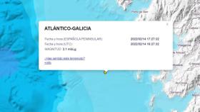 Terremoto cercano a Ribeira (A Coruña).
