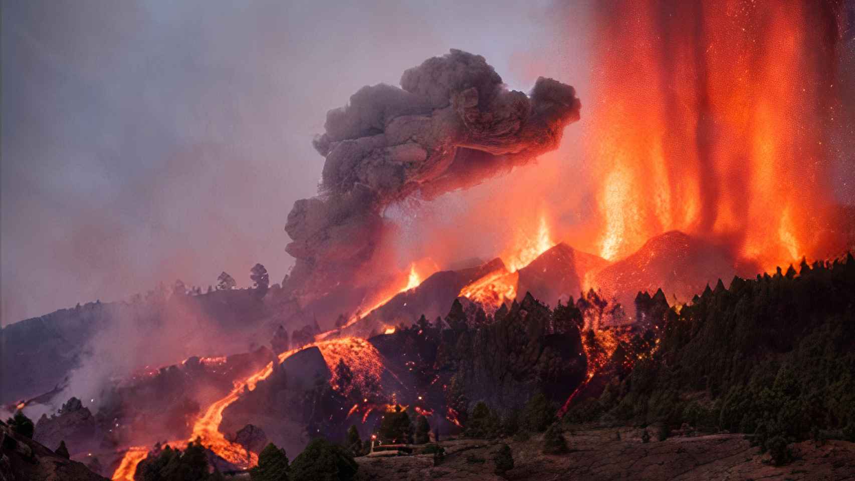 Imagen de la exposición ‘La Palma. Volcán e vida’.