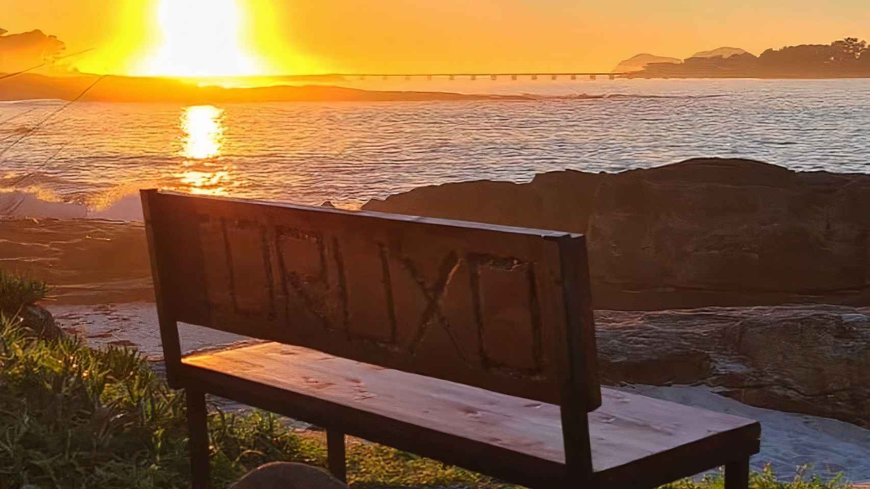 El Banco da Ría en la playa de A Fontaíña (Vigo).