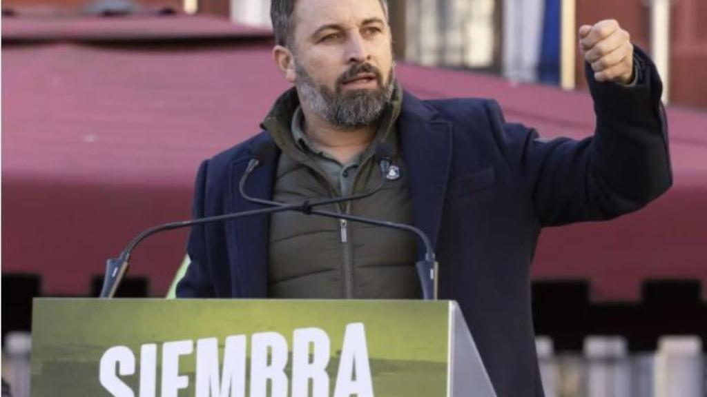 Santiago Abascal, durante la pasada campaña electoral en Valladolid