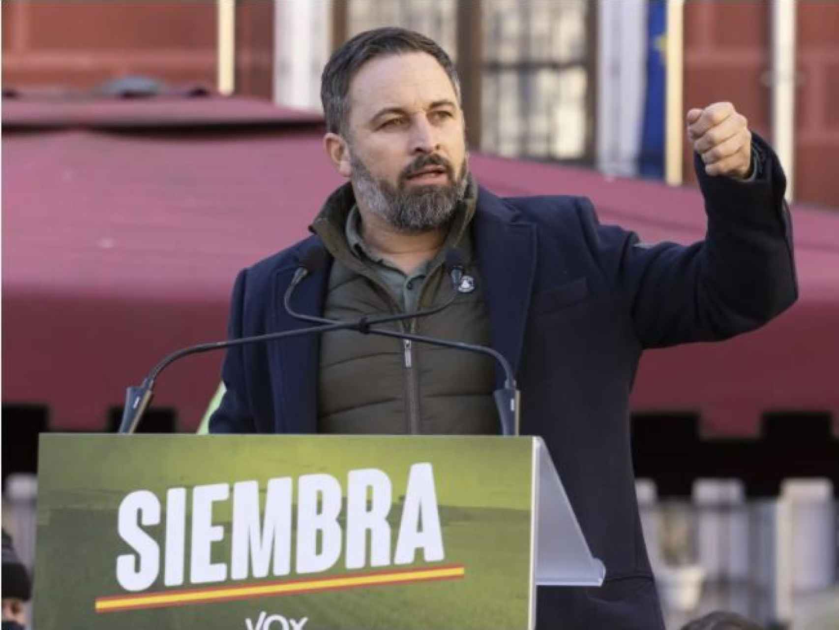 Santiago Abascal, durante la pasada campaña electoral en Valladolid