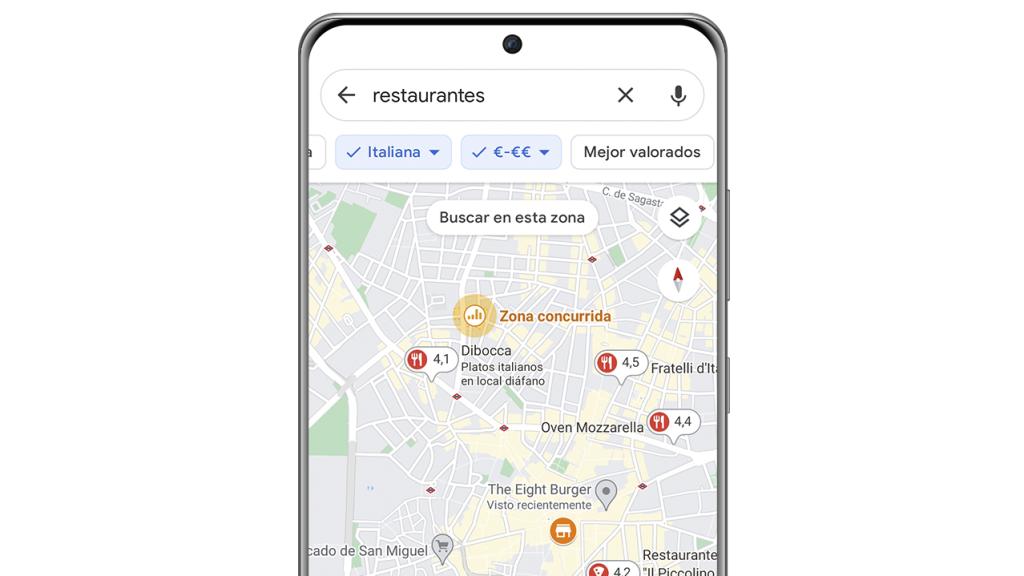 Restaurantes en Google Maps