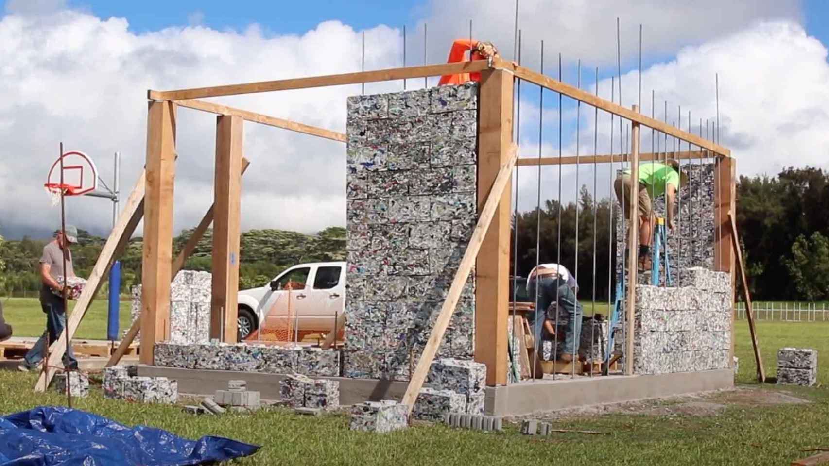 Construyendo edificio en Hawái