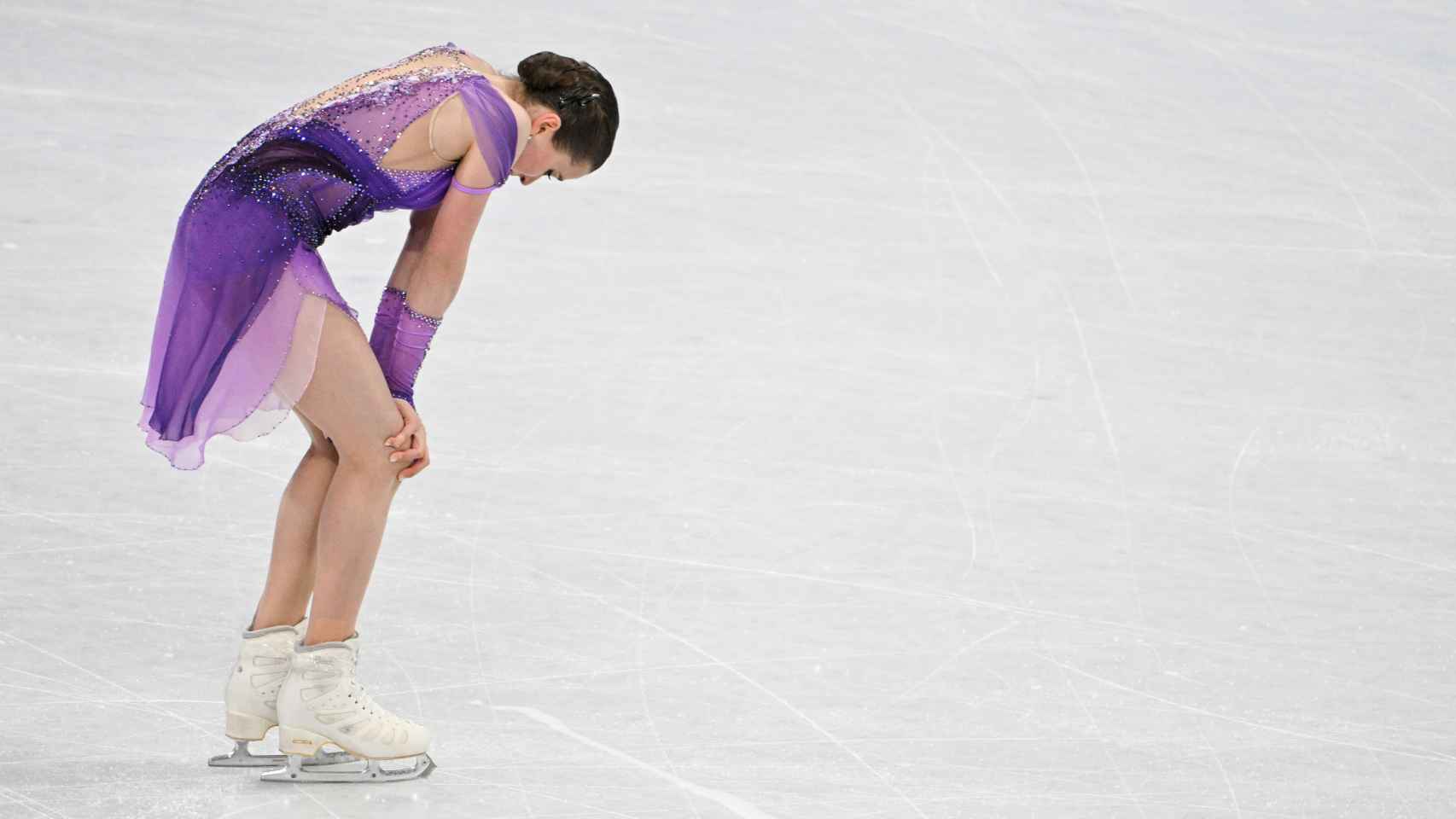 Kamila Valieva, sobre el hielo de Pekín 2022.
