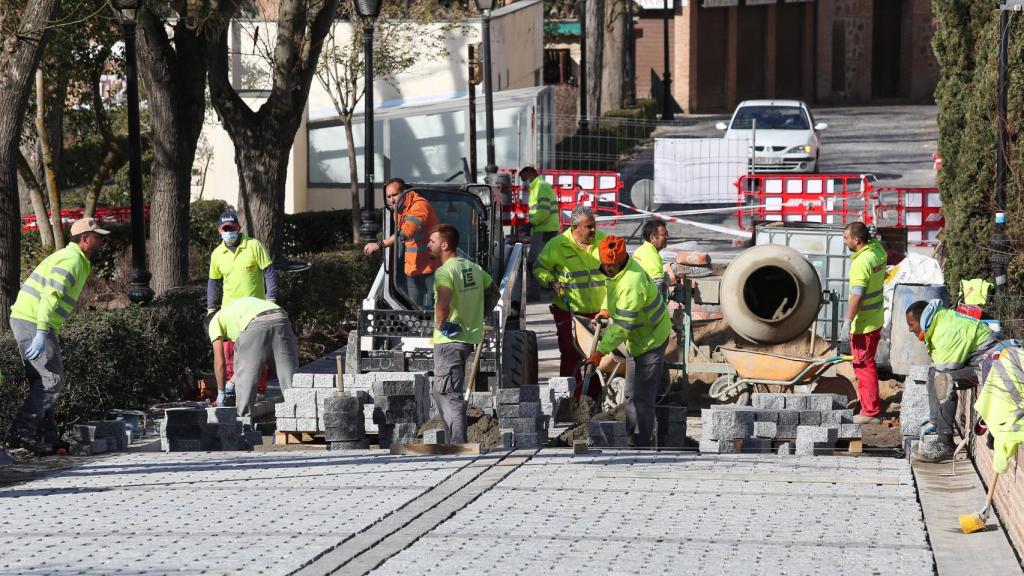 Una imagen de las obras que se están llevando a cabo en Toledo.