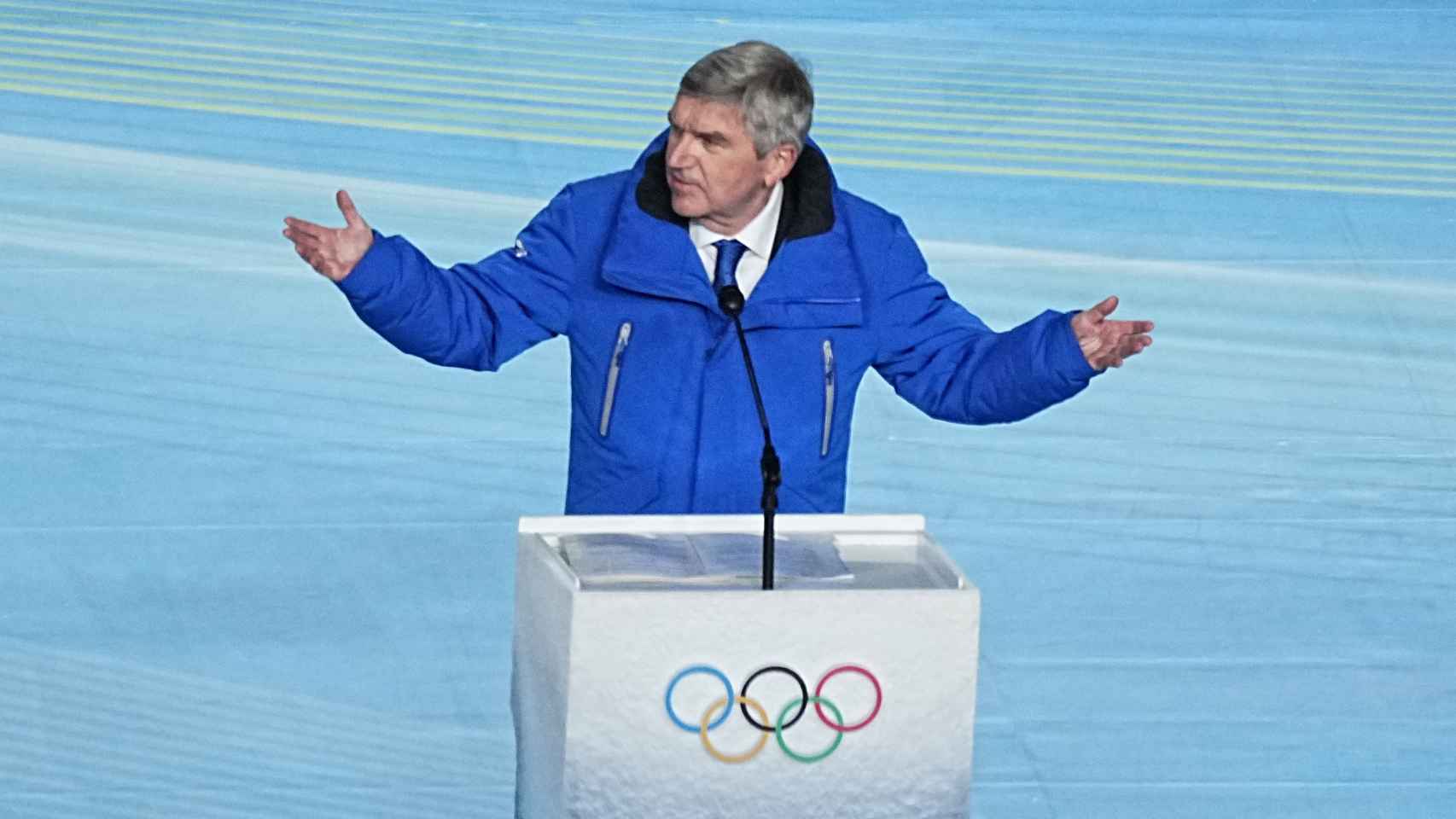 Thomas Bach, durante la ceremonia de inauguración de los Juegos Olímpicos de Pekín 2022.
