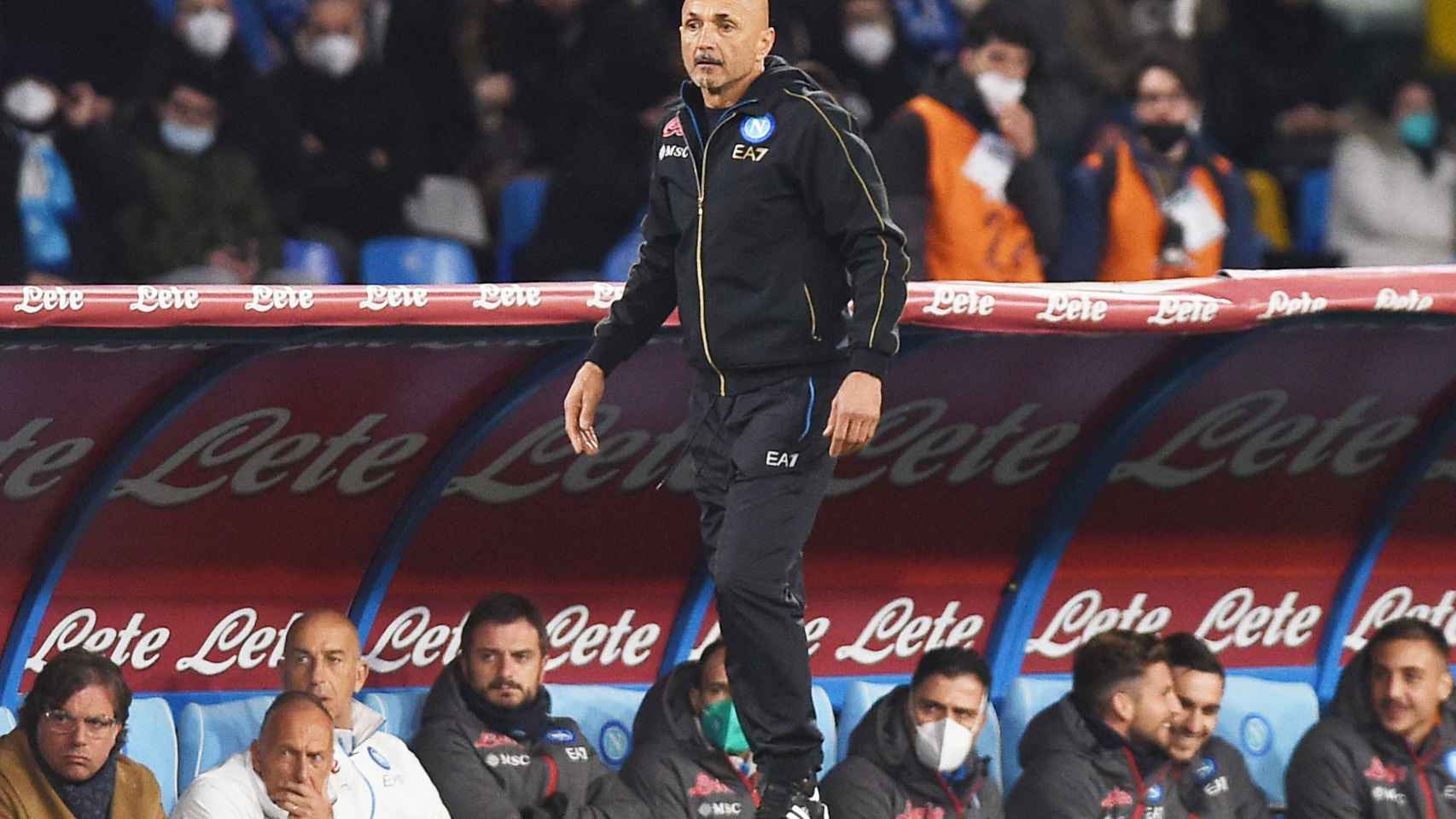 Luciano Spalletti, durante un partido con el Nápoles.